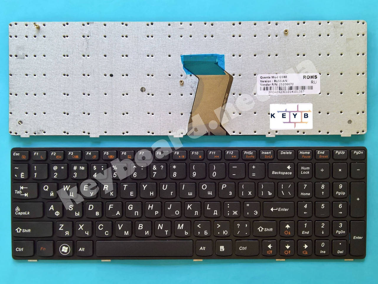 

Клавиатура для ноутбука Lenovo G580, Черный