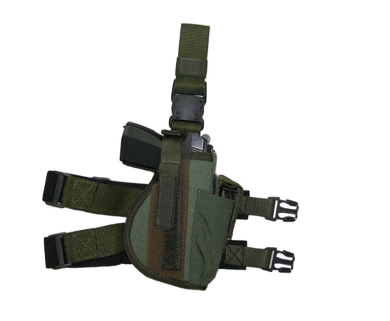 

Тактическая кобура на бедро для Макарова. АПС олива, Черный