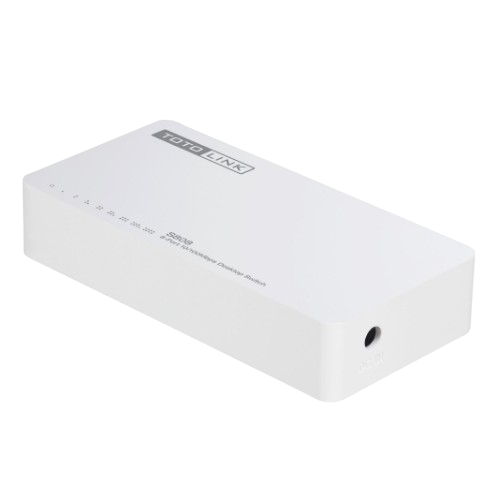 Комутатор некерований RJ-45 10/100 Мбіт/с БЖ 5V DC/0,6A S808 Romsat, фото 1