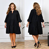 Женское платье разлетайка из вельвета большого размера