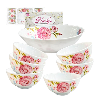 Набір салатників 7 предметів Вальс квітів (d20,3см*1шт/d11,4см*6шт) 30056-230304 S&T