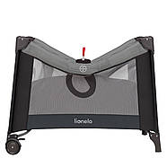 Манеж дитячий дитячий Lionelo Bonnie Grey Stone (складний, сумка для зберігання) Чорний, фото 3