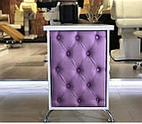 Манікюрний столик однотумбовий з красивим фасадом і місткими шухлядками для салону краси Mali, фото 5