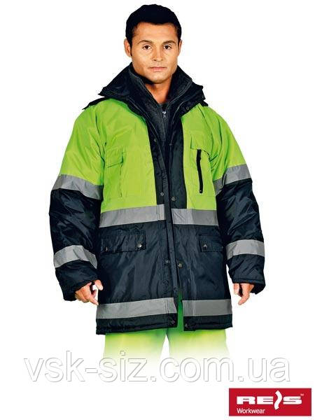 Куртка зимова сигнальна REIS BLUE YELLOW ПОЛЬЩА