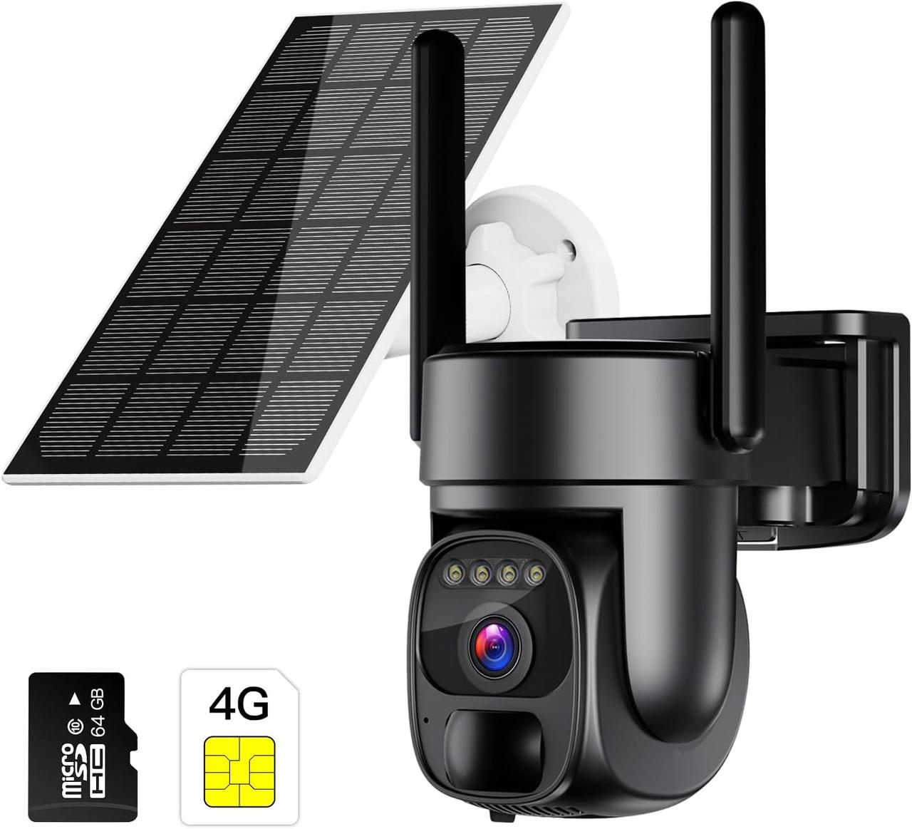 Бездротова зовнішня камера відеоспостереження BEENOCAM 4G-LTE, не вимагає підключення до WiFi, включає картку SD і SIM-карту, живл, фото 1