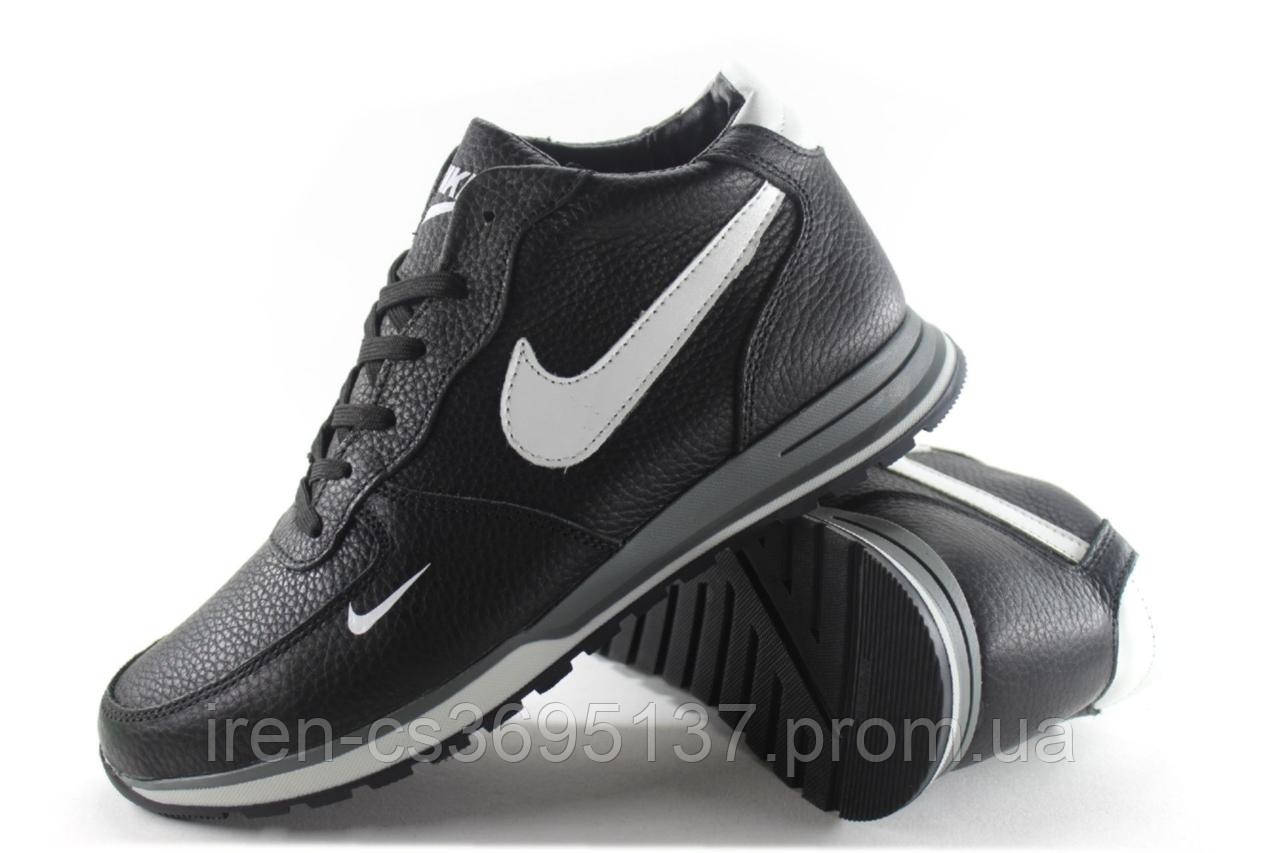 Чоловічі зимові шкіряні кросівки Nike (Найк) кросівки молодіжні ...