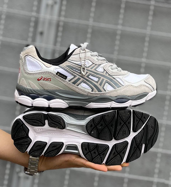 Чоловічі кросівки Asics Gel NYC Goretex Grey Beige Асікс Гель Гортекс сірі водостійкі весна осінь