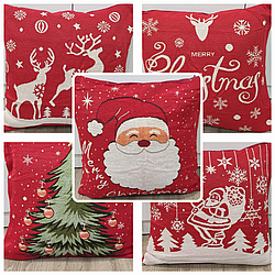 Наволочки Різдвяні Новорічні гобеленові 42х42