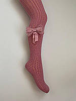 Колготи з бантиком рожеві, Розмір 9-10 років ( на зріст 122 - 132 см)