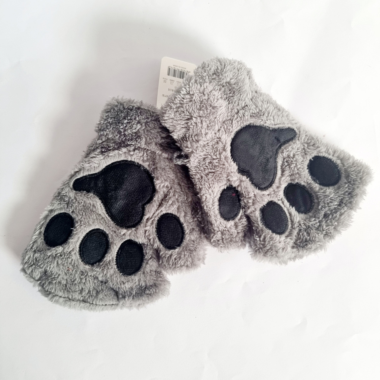 Дитячі рукавички лапка Кішечки сірі