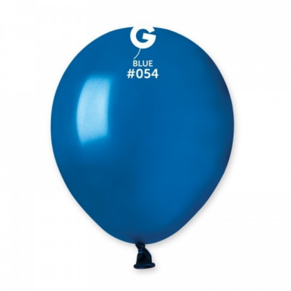 Латексні кульки, металік "Синій", 5" (13 см) Gemar (100 шт.), фото 1