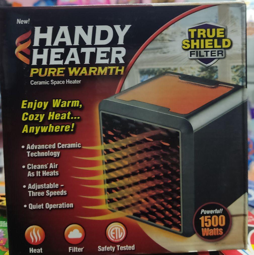 Керамічний електрообігрівач 1500W Handy Heater Pure Warmth Побутовий інфрачервоний обігрівач