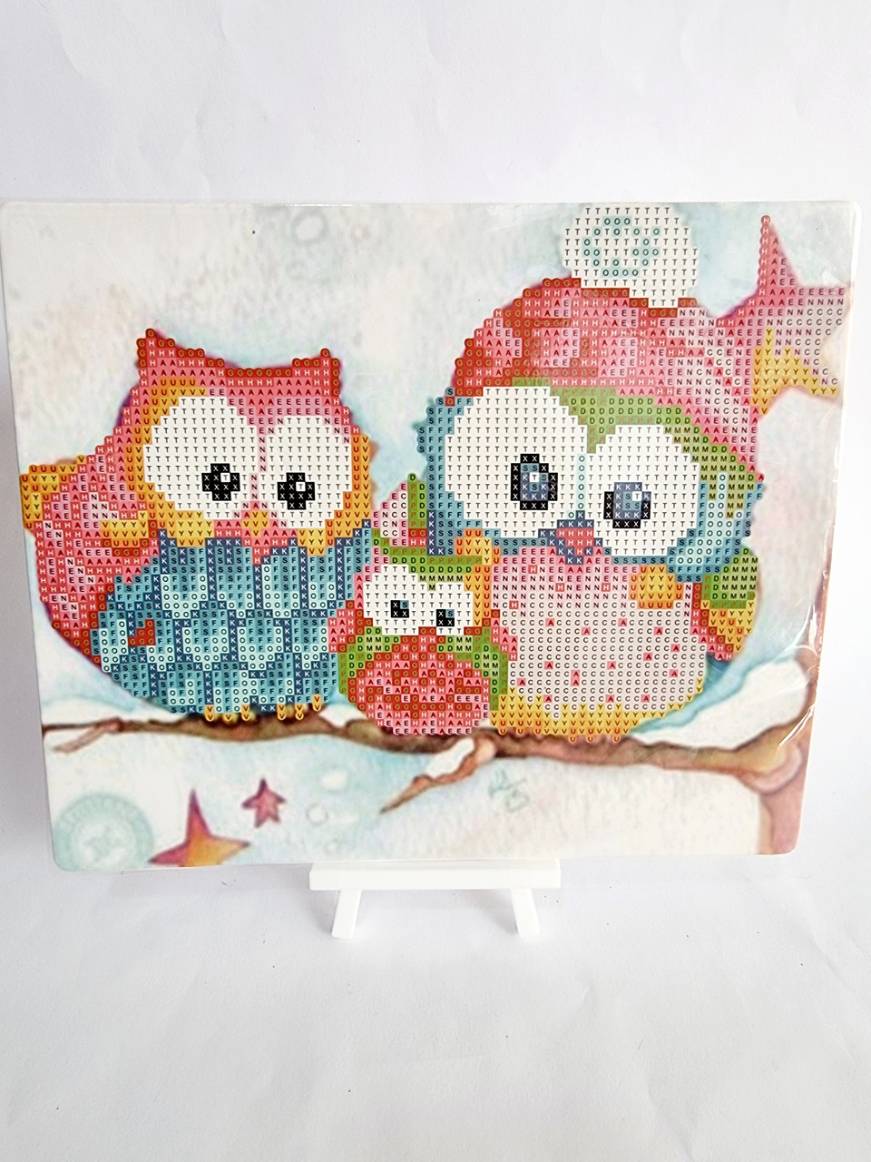 Алмазна мозаїка дітяча Сови 21x25 см, фото 1