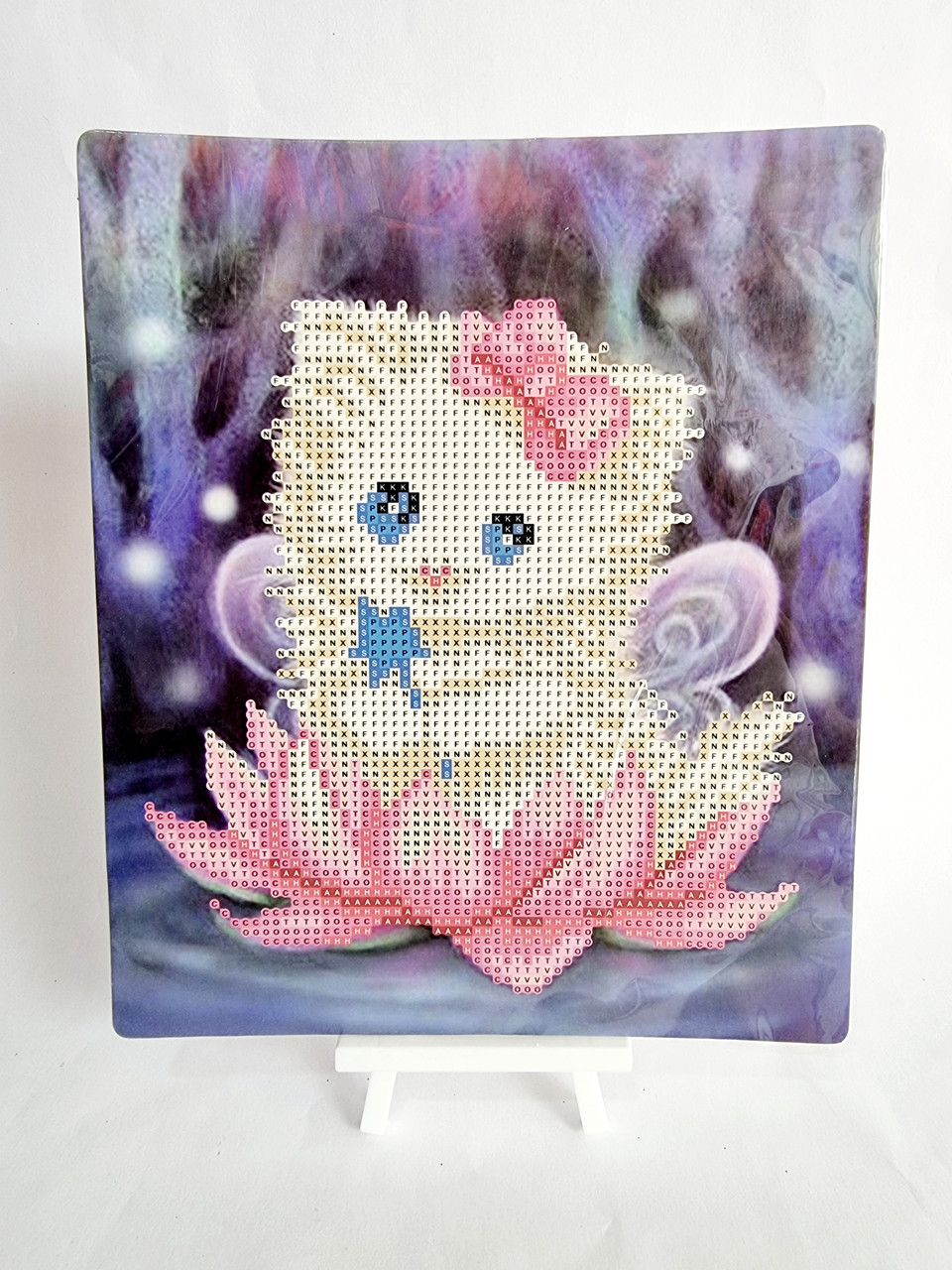 Алмазна мозаїка дітяча Кошеня у квіточці 21x25 см, фото 1