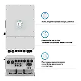 Гібридний інвертор SUN-08K-SG01LP1-EU Deye WiFi (8 kW, 1 фаза, 2 MPPT, LV), фото 2