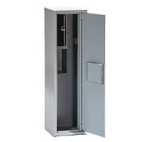 Збройовий сейф (140х28х20 см) з відсіком для патронів сірий