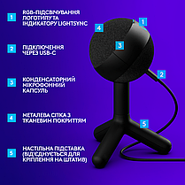 Мікрофон Logitech Yeti Orb RGB Gaming with LIGHTSYNC Black (988-000551), фото 4