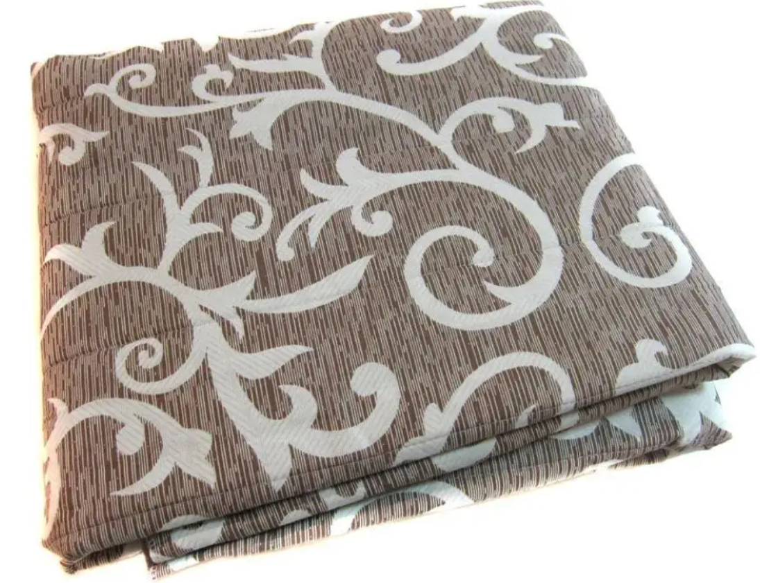 Електроковдра від акумулятора 12v 145х165 см 12 V, біло-коричнева, фото 1