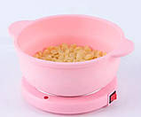 Апарат для нагрівання воску із силіконовою чашею Silicon Wax Warmer CL-2208 9517, рожевий, фото 4