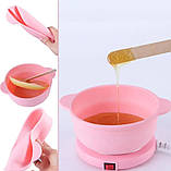 Апарат для нагрівання воску із силіконовою чашею Silicon Wax Warmer CL-2208 9517, рожевий, фото 5