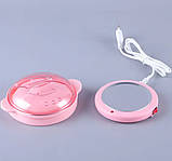 Апарат для нагрівання воску із силіконовою чашею Silicon Wax Warmer CL-2208 9517, рожевий, фото 6