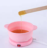 Апарат для нагрівання воску із силіконовою чашею Silicon Wax Warmer CL-2208 9517, рожевий, фото 7