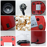 Апарат для приготування попкорну 9035, червоний, фото 9