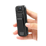 Відеокамера нагрудна L7 Wi-Fi 9528, чорна, фото 3