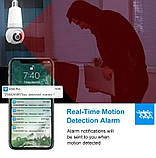 Камера відеоспостереження в патрон E27 Q26 Wi-Fi 9530, фото 9