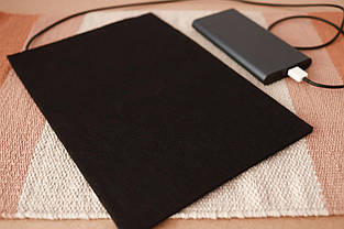 Грілка переносна від Power Bank ТРІО 05002 5В, 20х30 см, чорна, фото 4