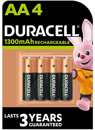 Акумулятор Duracell HR6 (AA) 1300mAh уп. 4 шт, фото 1