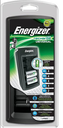Універсальний зарядний пристрій Energizer Universal Charger (new), AAA-D/Крона Ni-Mh, LED індикатор, 2 канала, Blister, фото 1