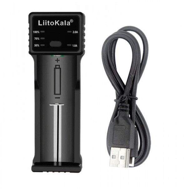 Універсальний зарядний пристрій Liitokala Lii-100C, 1 канал, Ni-Mh/Li-ion, USB, PowerBank, LED, Box