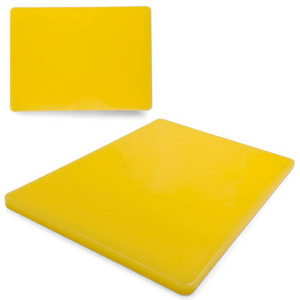 Дошка обробна поліпропіленова 30 см х 40 см товщина 1,5 см ЖОВТА, фото 1