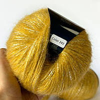 Пуф люрекс 242 охровий