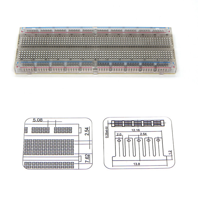  Безпайкова макетна плата для Arduino: 830 точок для швидких прототипів (найкраща якість).