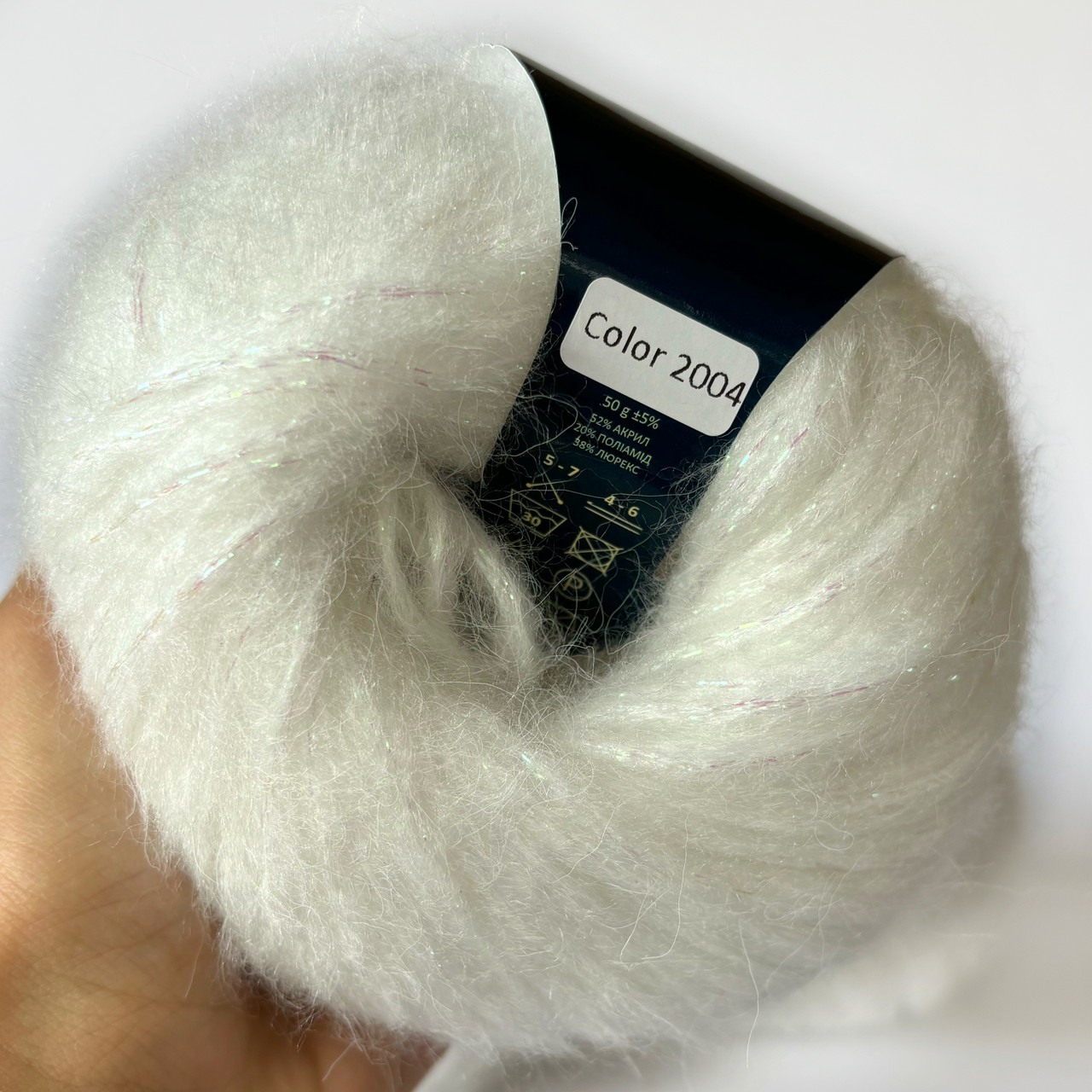 Пуф люрекс 2004 білий, фото 1