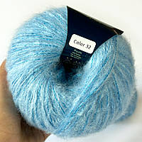 Пуф люрекс 32 голубий