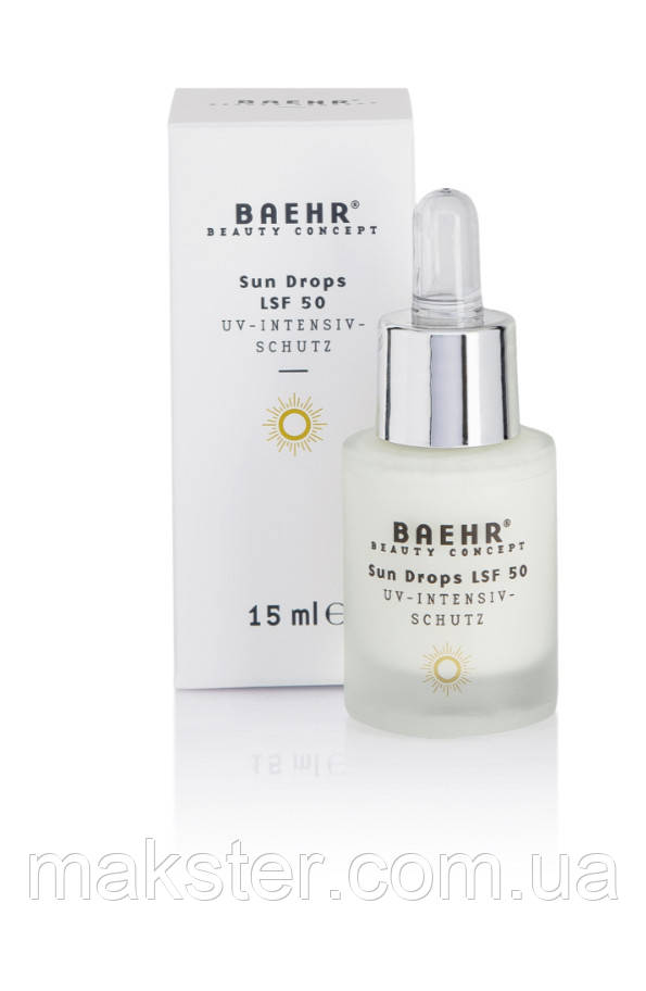 Сонцезахисна сироватка для обличчя Baehr Sun Drops SPF 50, 15 мл