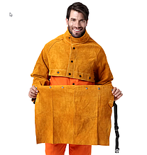 Фартух зварювальний JAN-5550 куртка із замшевої шкіри вогнестійкий одяг для зварювання