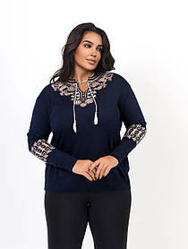 Светр вишиванка жіноча батал р.52-56