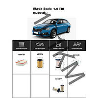 Комплект фільтрів Skoda Scala 1.6 TDI (2019-) WIX
