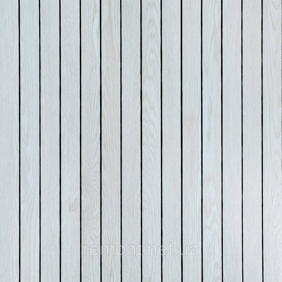 Покриття вінілове самоклеюче 3D рейки 600х600х2,8мм Скандинавський дуб SW-00002194, фото 1