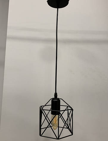 Чорний фігурний підвісний світильник (56-PR101F-1 ВК), фото 1