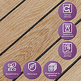 Покриття вінілове самоклеюче 3D рейки 600х600х2,8мм Світлий мигдаль SW-00002204, фото 5