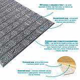 R017-2 Панель стінова в рулоні 3D 700х3080х2мм Сіра Цегла (D) SW-00002535, фото 3