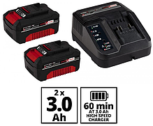 Набір акумуляторних інструментів EINHELL TK 18/3 Li (CD+AG+HD+2 Battery+Bag) : з АКБ 2шт-18V 3.0Ач+ЗП, фото 6