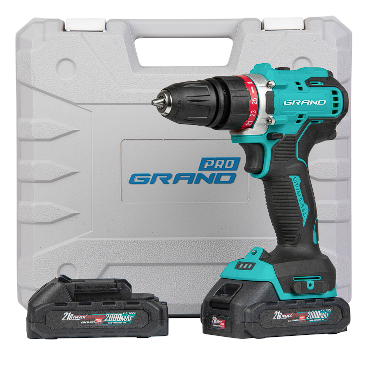 Акумуляторний шурупокрут Grand ДА-21BL DFR/PRO (безщітковий, знімний патрон), фото 1