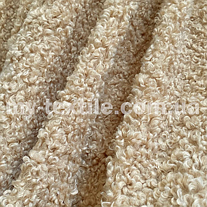 Тканина барашок Каракуль м'який 150 см Бежевий