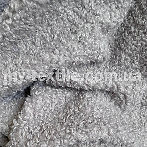Тканина барашок Каракуль м'який 150 см Світло-сірий
